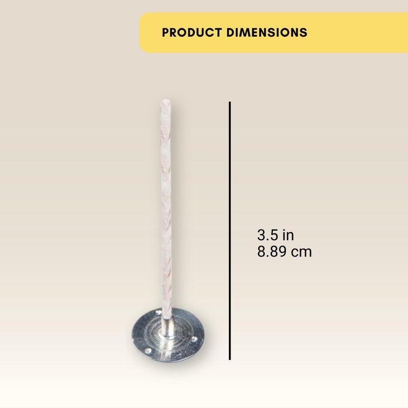 Kare Kind Candle Wicks for Candle Making - 100 Pieces - Coated with Natural Soy Wax, Low Smoke - Cotton Threads Woven with Paper - Contains No Lead, Zinc or Other Metals - Ready to Use - Image 2